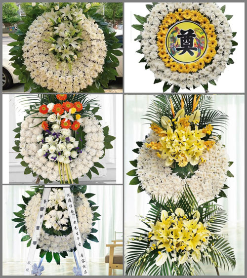 广东梅州市蕉岭县蓝坊镇峰口村花圈速递